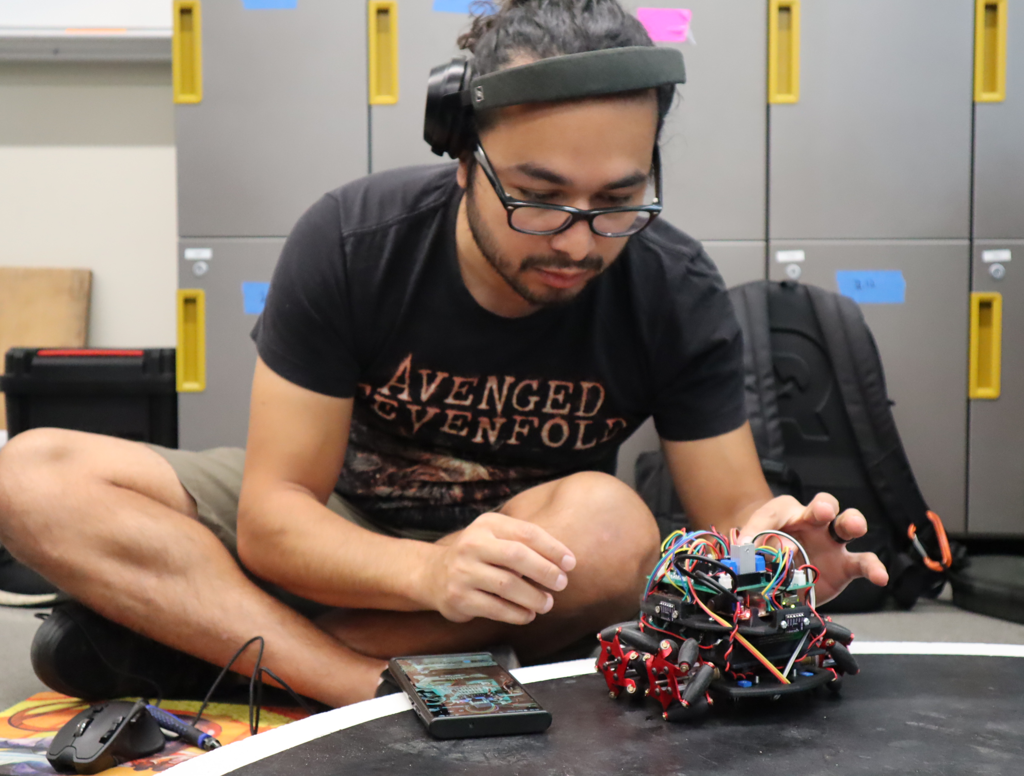 Functional testing of the autonomous FPGA robot on its test surface